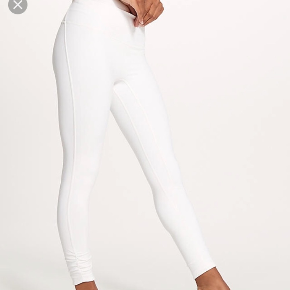 Lululemon white awakening tight taryn toomey